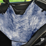 White And Blue Acid Wash Tie Dye Print Pet Car Back Seat Cover
