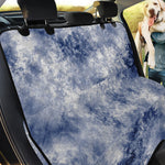 White And Blue Acid Wash Tie Dye Print Pet Car Back Seat Cover