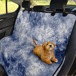 White And Blue Acid Wash Tie Dye Print Pet Car Back Seat Cover