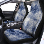 White And Blue Acid Wash Tie Dye Print Universal Fit Car Seat Covers
