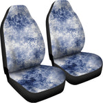 White And Blue Acid Wash Tie Dye Print Universal Fit Car Seat Covers