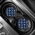 White And Blue Celestial Pattern Print Car Coasters