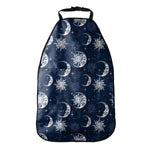 White And Blue Celestial Pattern Print Car Seat Organizers