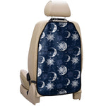 White And Blue Celestial Pattern Print Car Seat Organizers