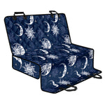 White And Blue Celestial Pattern Print Pet Car Back Seat Cover