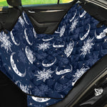 White And Blue Celestial Pattern Print Pet Car Back Seat Cover