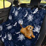 White And Blue Celestial Pattern Print Pet Car Back Seat Cover