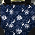 White And Blue Celestial Pattern Print Pet Car Back Seat Cover