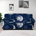 White And Blue Celestial Pattern Print Sofa Cover