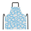 White And Blue Cow Print Apron