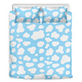 White And Blue Cow Print Duvet Cover Bedding Set
