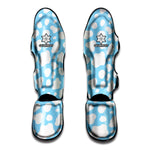 White And Blue Cow Print Muay Thai Shin Guard