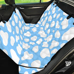 White And Blue Cow Print Pet Car Back Seat Cover