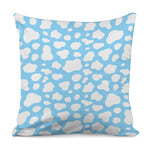 White And Blue Cow Print Pillow Cover
