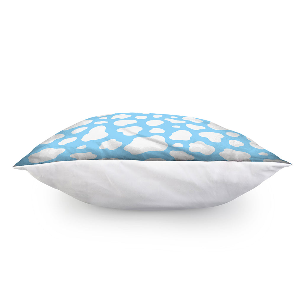 White And Blue Cow Print Pillow Cover