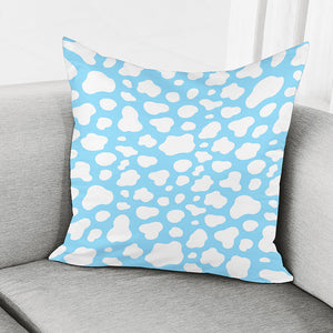 White And Blue Cow Print Pillow Cover