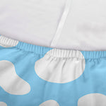 White And Blue Cow Print Sofa Cover