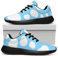 White And Blue Cow Print Walking Shoes