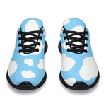 White And Blue Cow Print Sport Shoes GearFrost