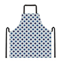 White And Blue Polka Dot Pattern Print Apron