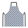 White And Blue Polka Dot Pattern Print Apron