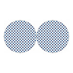 White And Blue Polka Dot Pattern Print Car Coasters