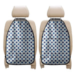 White And Blue Polka Dot Pattern Print Car Seat Organizers