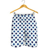 White And Blue Polka Dot Pattern Print Men's Shorts