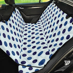 White And Blue Polka Dot Pattern Print Pet Car Back Seat Cover