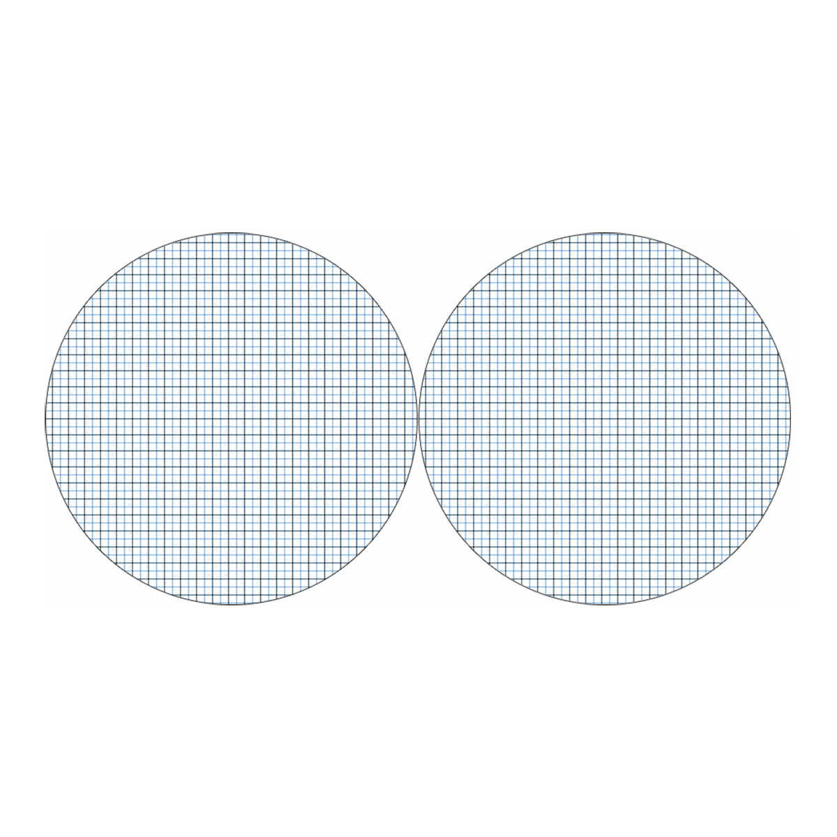 White And Blue Tattersall Pattern Print Car Coasters