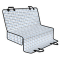 White And Blue Tattersall Pattern Print Pet Car Back Seat Cover