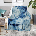 White And Blue Tie Dye Print Blanket