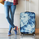White And Blue Tie Dye Print Luggage Cover