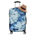 White And Blue Tie Dye Print Luggage Cover