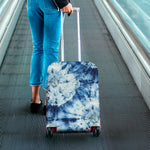 White And Blue Tie Dye Print Luggage Cover