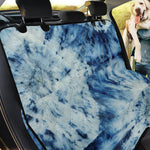 White And Blue Tie Dye Print Pet Car Back Seat Cover