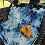 White And Blue Tie Dye Print Pet Car Back Seat Cover