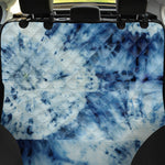 White And Blue Tie Dye Print Pet Car Back Seat Cover