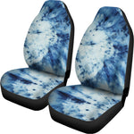White And Blue Tie Dye Print Universal Fit Car Seat Covers
