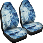 White And Blue Tie Dye Print Universal Fit Car Seat Covers