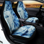 White And Blue Tie Dye Print Universal Fit Car Seat Covers