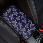 White And Blue Turtle Pattern Print Car Center Console Cover