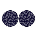 White And Blue Turtle Pattern Print Car Coasters