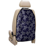 White And Blue Turtle Pattern Print Car Seat Organizers