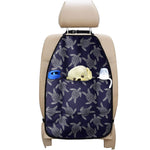 White And Blue Turtle Pattern Print Car Seat Organizers