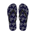 White And Blue Turtle Pattern Print Flip Flops