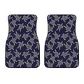 White And Blue Turtle Pattern Print Front Car Floor Mats