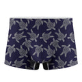 White And Blue Turtle Pattern Print Men's Boxer Briefs