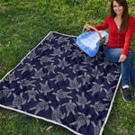 White And Blue Turtle Pattern Print Quilt