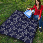 White And Blue Turtle Pattern Print Quilt
